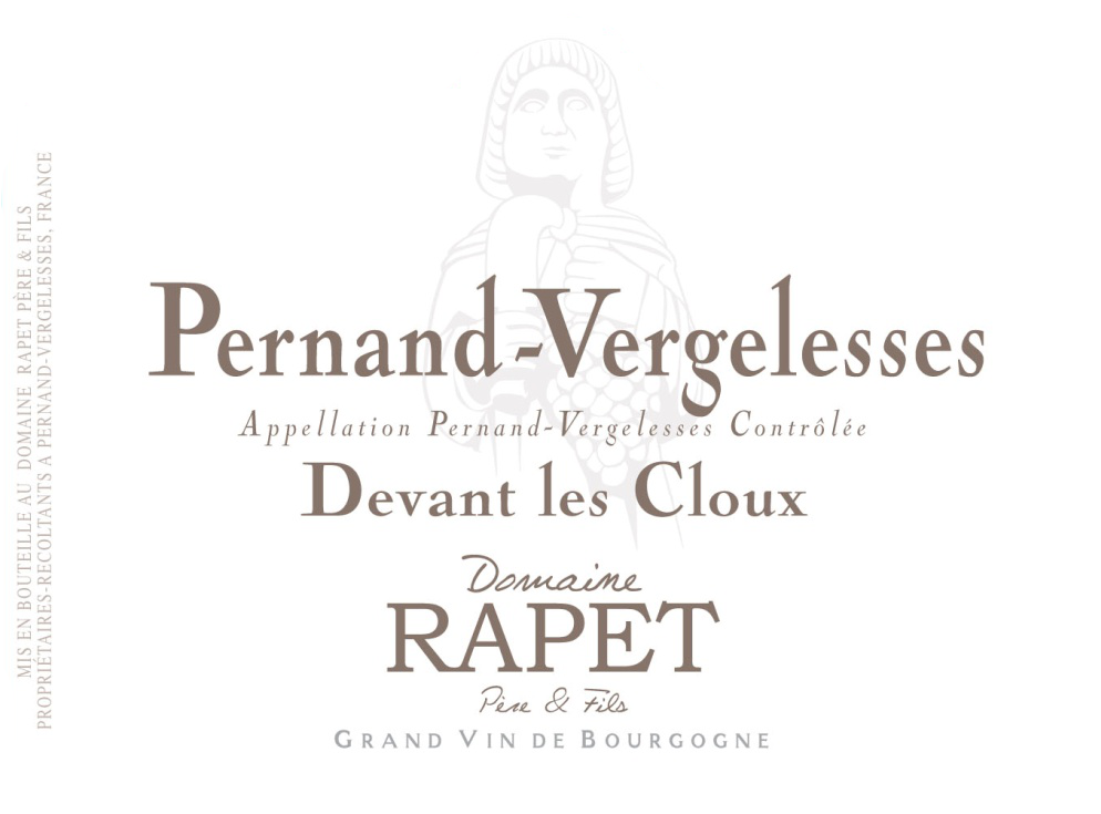 Pernand Vergelesses Devant les Cloux, Vin du Domaine Rapet à Pernand